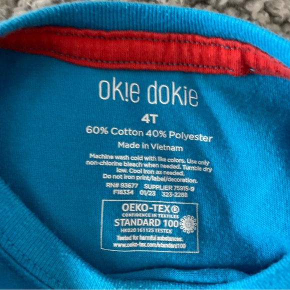 Boys 4T Short Sleeve T-Shirts Lot of 3 Dinosaur Construction PJ Mask - Picture 8 of 13